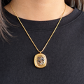 Collar cuarzo cafe