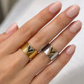 Anillo corazón bicolor