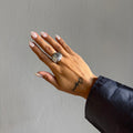 Anillo 3 cuadros plata