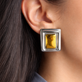 Aretes rectángulo bicolor