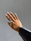Anillo círculo perla
