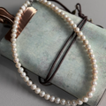 Collar perlas blanco