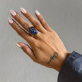 Anillo cuarzo azul
