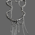 Collar corazón cadenas colgantes